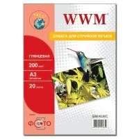 Фотобумага WWM A3 200 г/м глянц (  20л)  (G200.A3.20/C)